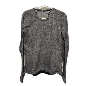 Lululemon Running Runderful Long Sleeve Top Women’s 12 Reconnect Jacquard Luon